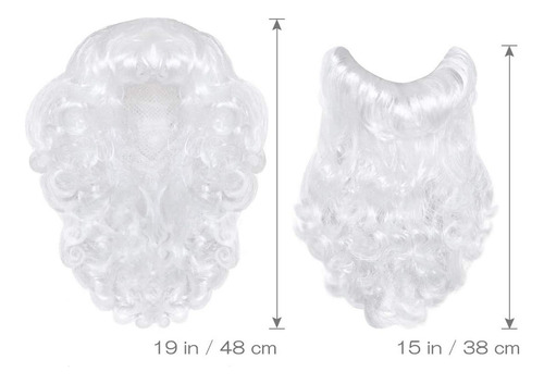 Peluca De Papá Noel, Barba, Facial Falso Divertido