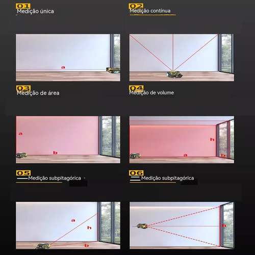 Display Digital Multifuncional De Fita Laser Três Em Um