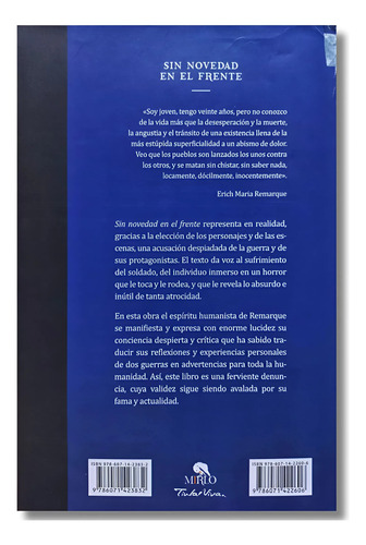 Sin Novedad En El Frente - Erich Maria Remarque (Usado)