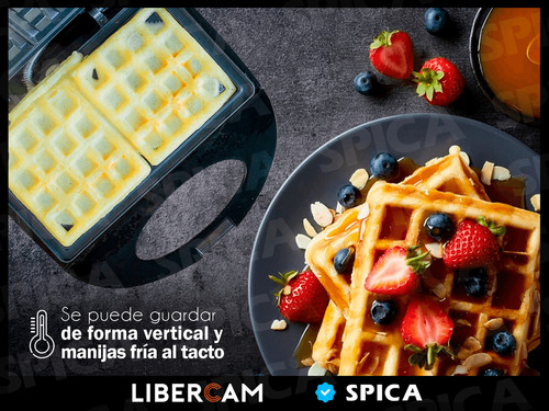 Waflera Electrica Maquina Waffle Spica Sp-1440 Antiadherente Color Blanco