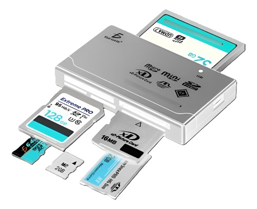 Lector De Tarjetas Memorias Externas Usb 2.0 6 En 1 Negro