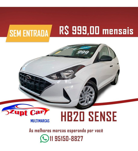 Hyundai Hb20 1.0 Sense Flex 5p 2021 0km Uber Pop 99