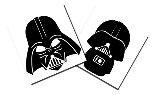 Vinil Sticker Decorativo Star Wars Darth Vader Kit 2 Piezas