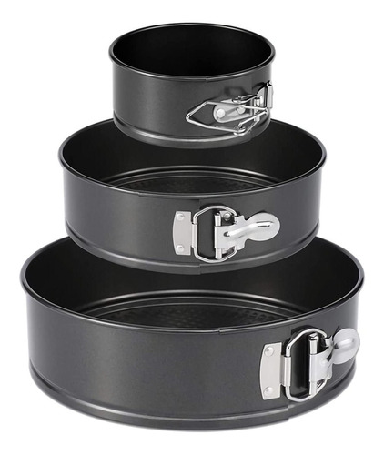 Set 3 Moldes Circular Desmontable Antiadherente Cocina