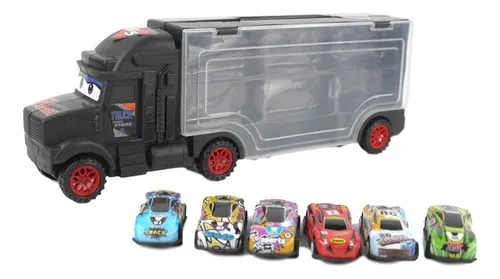 Camiones con autos de juguetes sale