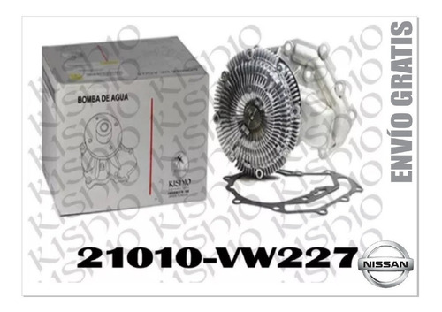 Bomba De Agua Urvan 3.0l Diesel Con Fan Clutch Kishio