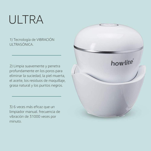 Howlite Cepillo Facial Recargable Limpieza Profunda De Poros