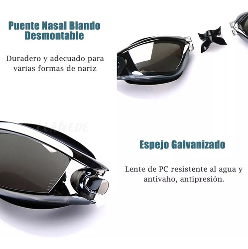 6 En 1 Kit Gafas De Natación Protección Uv Antiempaño Gogles