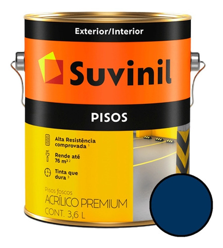 Tinta Piso Premium - Azul Fosco 3,6l - Suvinil