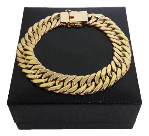 Pulseira Elos Duplos 20 Gramas 10mm Ouro 18k 750 Comprimento 19 Cm Cor Amarelo Diâmetro 0 Cm