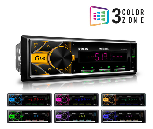 Autoestereo Desmontable100w Usb Mp3 Bt Manos Libres Steelpro