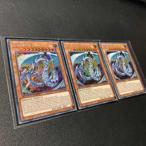 Yugioh 3x Rainbow Dragon Secret Rare - Speed Duel