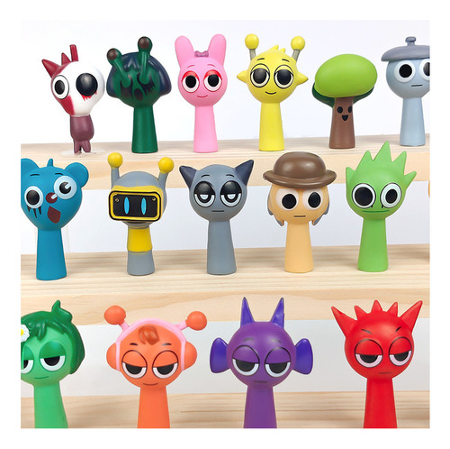Adorno Infantil Sprunki Rhythm Box, 24 Unidades, 5 Cm