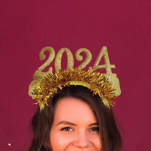 Diadema De Feliz Año Nuevo 2024, Diademas, Accesorio Para