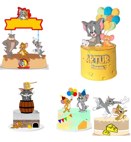 Arquivo Corte Topo De Bolo - Tom E Jerry 06 Temas Combo