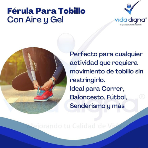 Tobillera Ferula Inmovilizador Para Tobillo Con Aire Y Gel Negro Universal