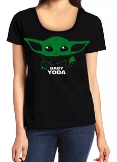 Remeras The Mandalorian Mujer Baby Yoda Bebé Serie Star Wars