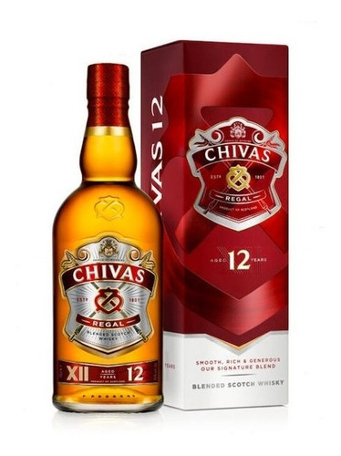 Whisky Chivas Regal 12 Años Escocia Botella 1 L