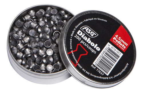 Chumbos Pellets Diábolos 4,5mm Punta Plana X200 Aventureros