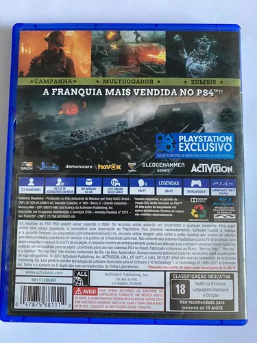 Jogo Call Of Duty Ww2 Ps4 Original Mídia Física Seminovo