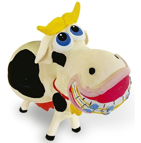 Imagem 3 de 4 de Brinquedo Látex Vaquita Sorrisão Vaca De Aparelho 12cm Latoy