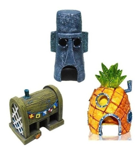 Bob Esponja Set 3 Pz Casas