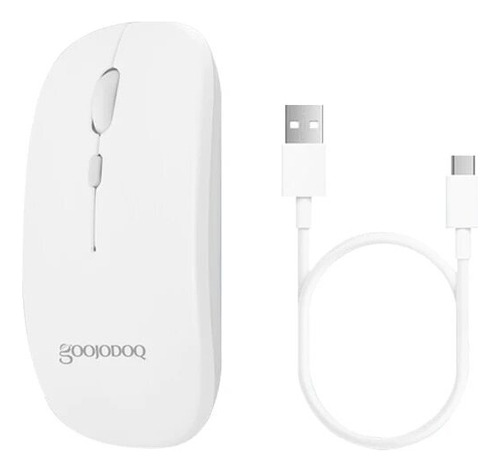 Goojodoq Mouse De Escritorio Recargable Con Bluetooth, Blanc