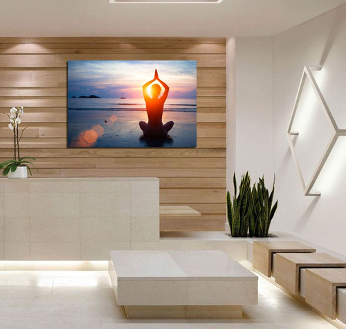 Vinilo Decorativo 60x90cm Yoga Meditacion Clases Relax M2