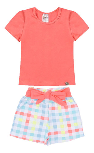 Conjunto Infantil Criança Menina Short + Blusa Cigana 1 A 10