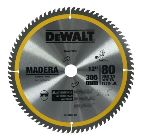 Disco Sierra Dewalt Dw03150 12puLG 80 Dientes 04001400