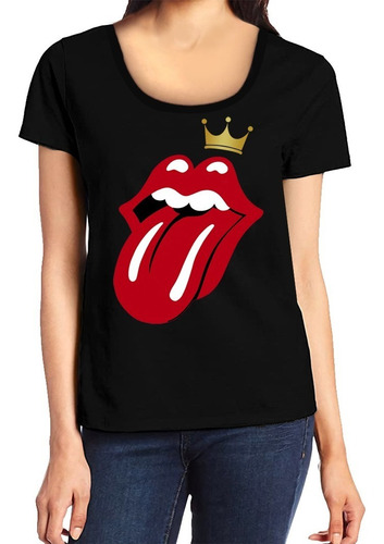 Remera Rolling Stones Mujer Logo Lengua Rock 2