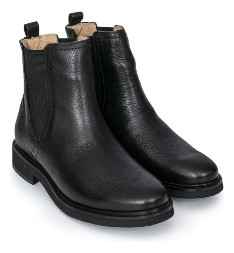Bota Cuero Mujer Botineta Clasica Elastico Botita Briganti