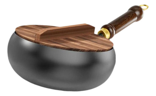 Wok Chino De 9,45 Pulgadas, Cocina De Tapa De Madera