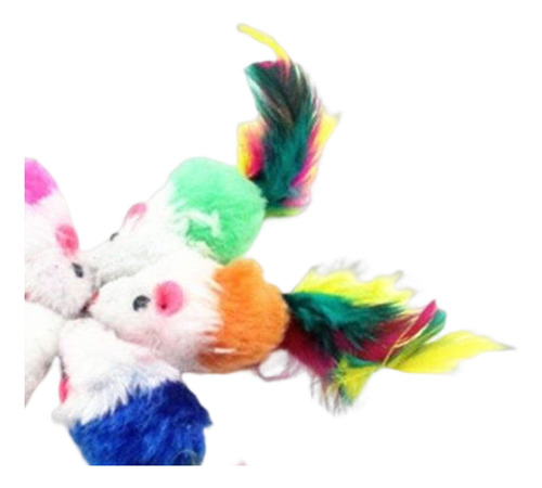 5x Brinquedo Interativo Para Gatos Realistas, Mastigar,