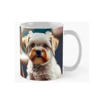 Comprar Taza Cuadro Cachorro Maltés, Colorido Calidad Premium