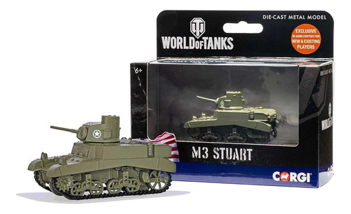 Corgi Diecast World Of Tanks M3 Stewart Tank Con En Los Códi