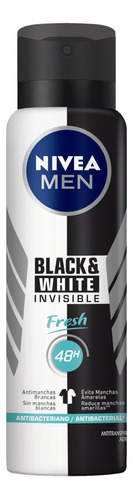 Antitranspirante em aerossol Nivea Men Invisible for Black & White Fresh 150 ml