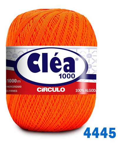 Linha Cléa 1000m Círculo Crochê Cor 4445 - Tangerina