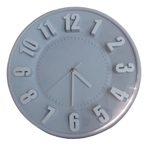 Reloj De Pared Numeros Grandes 30cm Analógico Moderno 