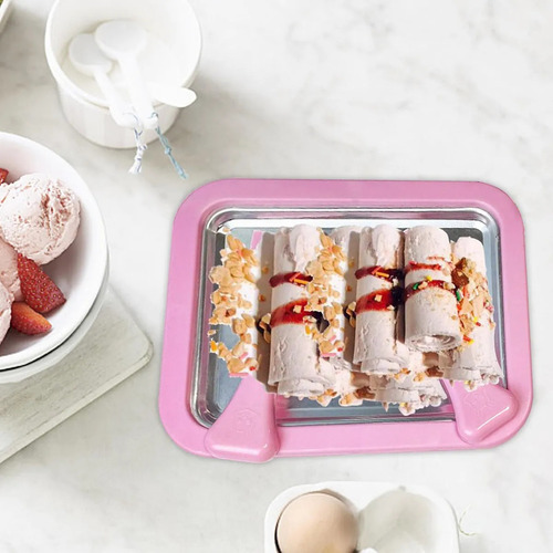 Máquina Para Hacer Rollos De Helado Con 2 Raspadores, Máquin