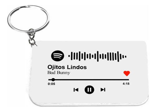 Llavero Código Spotify X 2 Unidades