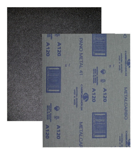 Imagem 2 de 4 de Folha De Lixa Ferro Car41 Pano Metal - 50un - Carborundum