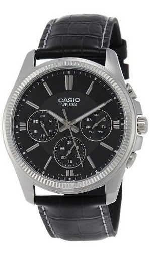 Reloj Casio Enticer Black Dial Para Hombre - Mtp-1375l-1av