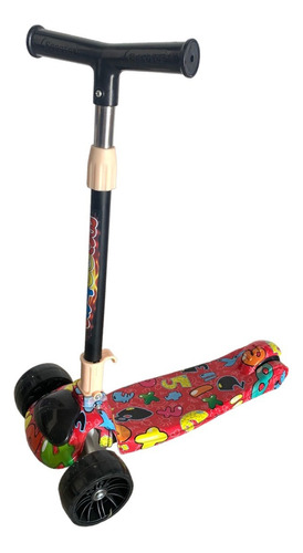 Patineta Scooter Tres Ruedas Plegable 1865fg Luces