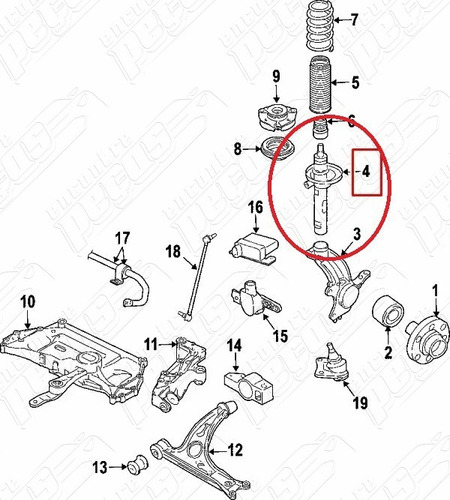 Imagem 6 de 6 de Amortecedor 50mm Dianteiro Jetta 2.0 Comfortline 2011-2013