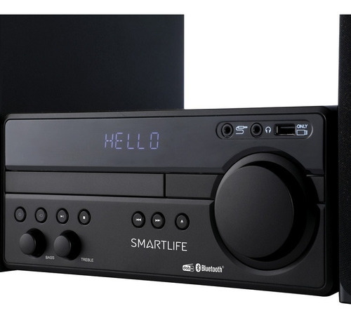 Minicomponente Bluetooth Cd Mp3 100w Smartlife Sl-hf100 Color Negro Potencia RMS 100 W