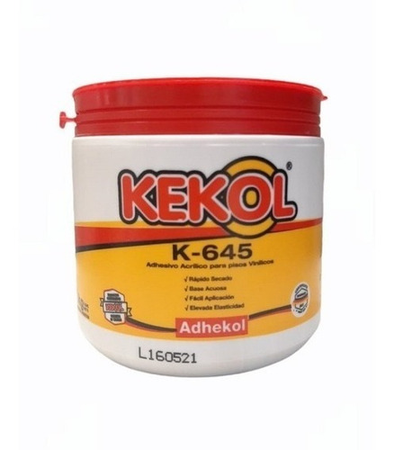 Adhesivo Acrilico Para Piso Vinilico Pegamento Base Acuosa Kekol K-645 Color Beige 1 Kg.