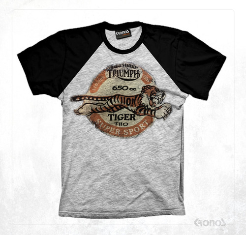 Remera Retro Triumph Tiger 110 Vintage Logo Cafe Racer