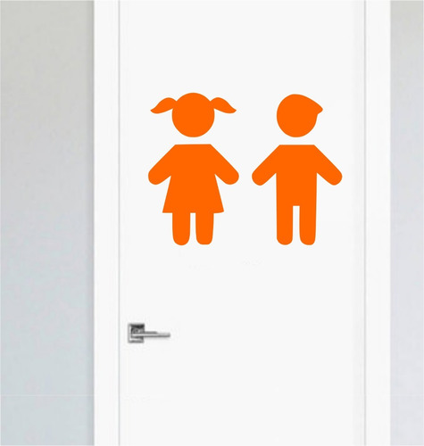 Criança Porta De Banheiro Adesivo Toilet Escola Vestiário M4