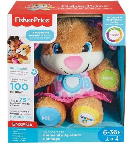 Imagen 3 de 4 de Fisher Price Ríe Y Aprende Hermanita Aprende Conmigo Ftn31